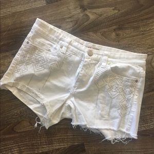Cream Shorts